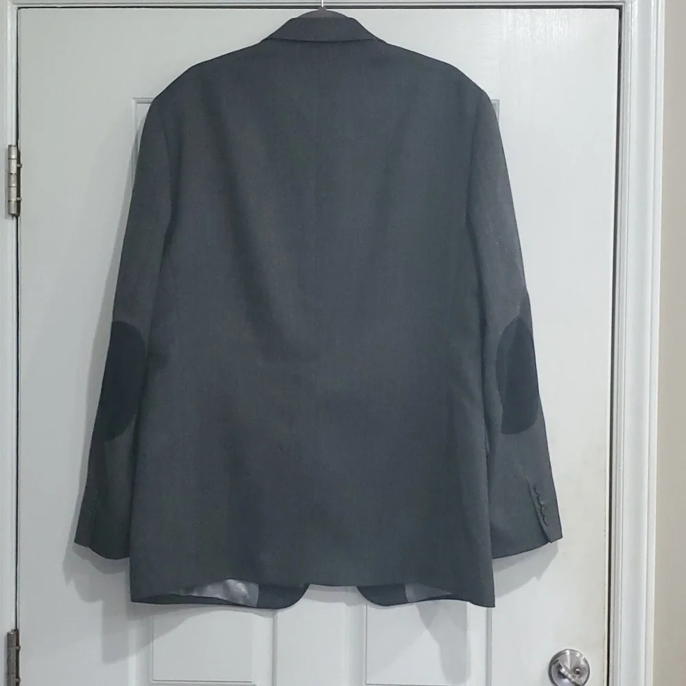 Stafford Signature Blazer With Black Elbow Patches Size 44L - Picture 2 of 5